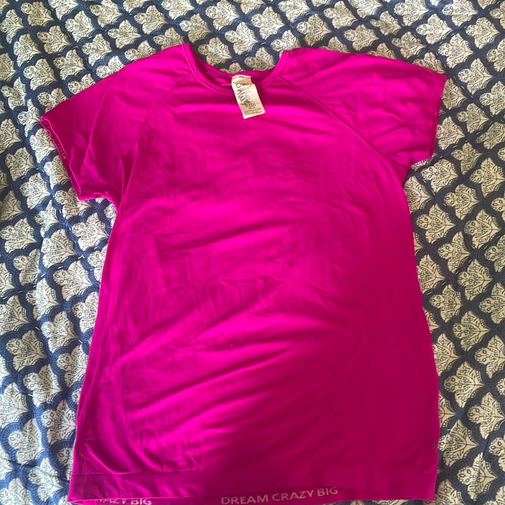 Athleta neon pink athletic top.